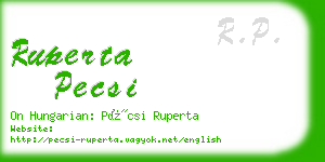 ruperta pecsi business card